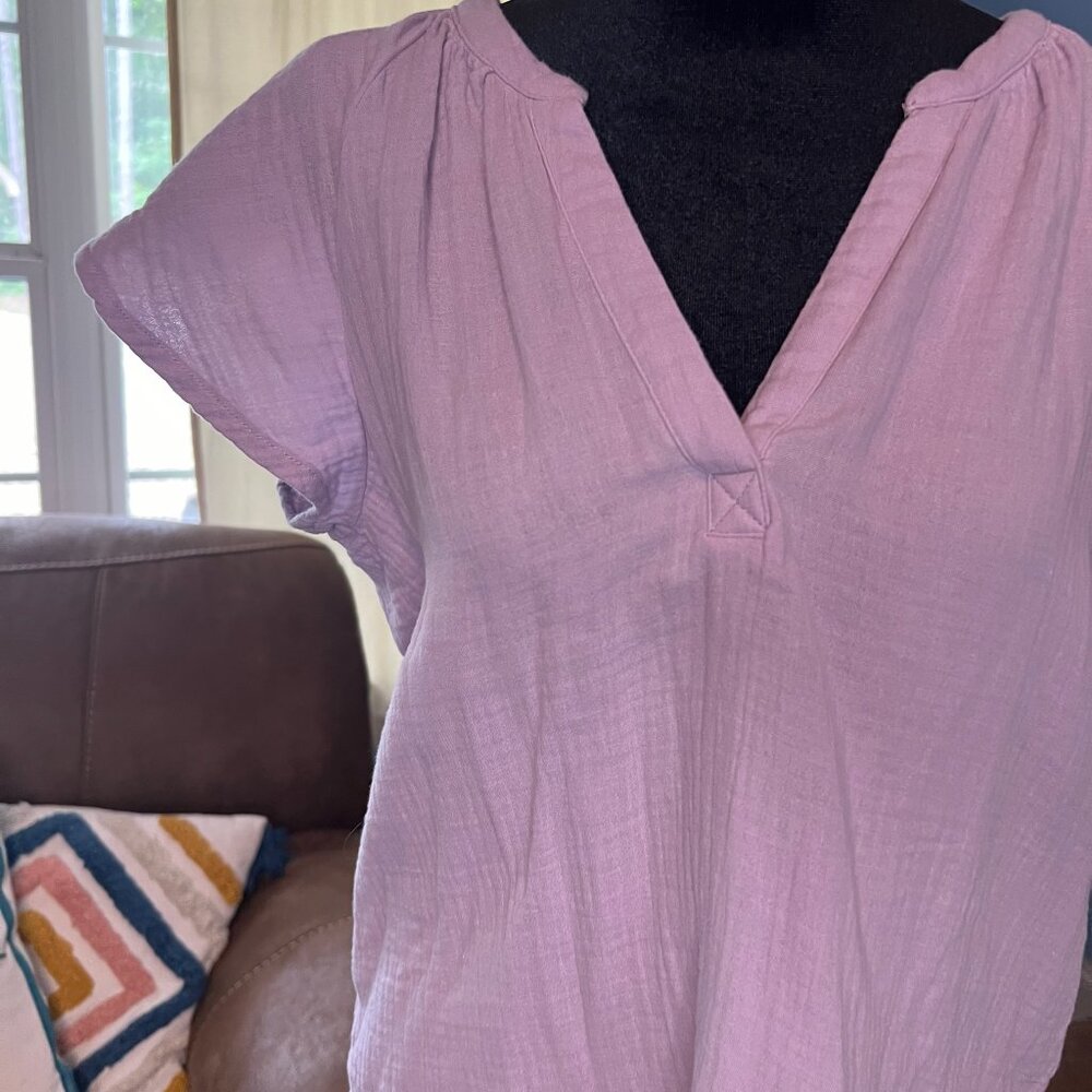 Universal Thread Ruffle Cap Sleeve Top - image 2